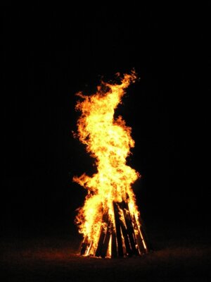 Osterfeuer in Dallmin