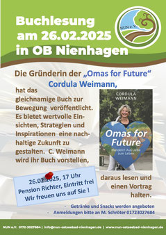 Buchlesung "Oma's for Future" Handeln! Aus Liebe zum Leben