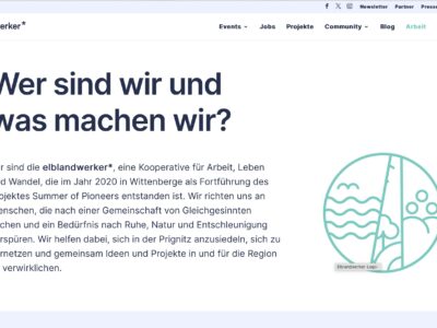 Wir sind die elblandwerker*, eine Kooperative für Arbeit, Leben und Wandel in der Prignitz
